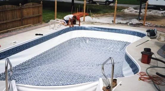 pool liner installation